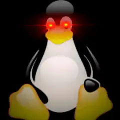Tux penguin laser eyes