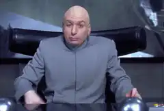 Dr. Evil finger to lips shhh