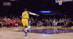 LeBron James slam dunk