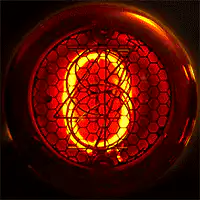 Glowing orange countdown timer