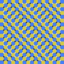 Blue and yellow checkerboard pattern