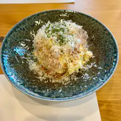 mashed potato salad with cheese and herbs