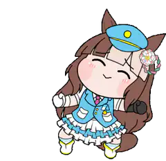 Chibi horse girl dancing