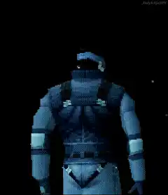 Solid Snake pixel art turn