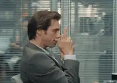 Gordon Gekko finger counting