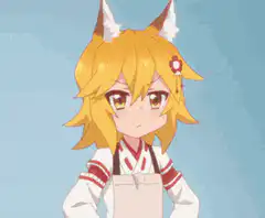 Anime fox girl pointing finger