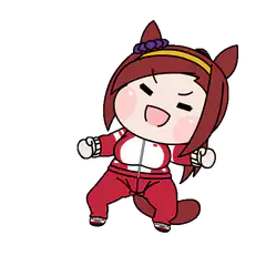 chibi horse girl dancing