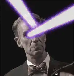 Bill Nye laser eyes glitch