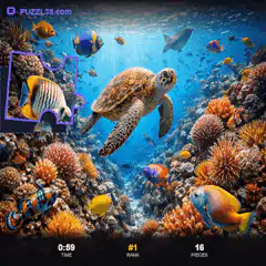 Underwater sea turtle jigsaw puzzle