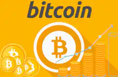 Bitcoin growth chart animation