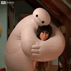 Baymax hugs Hiro