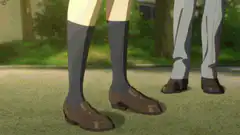 Glowing girl in school uniform
