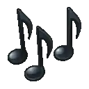 bouncing musical notes