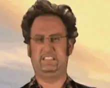 Man Baring Teeth in Anger