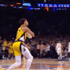 Tyrese Haliburton celebrates buzzer beater
