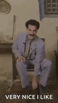 Borat takes off his shirt
