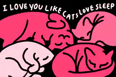 I love you like cats love sleep