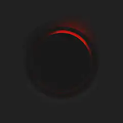 glowing red button