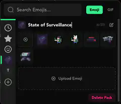 Organizing State of Surveillance Emoji Pack