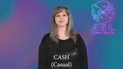ASL sign for CASH