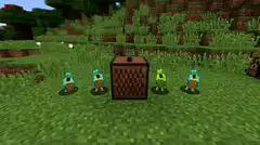 Minecraft parrots changing colors