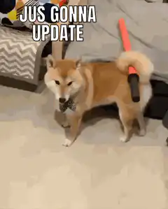 Dog with lightsaber update
