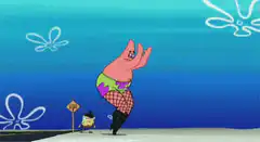 Patrick Star doing the splits