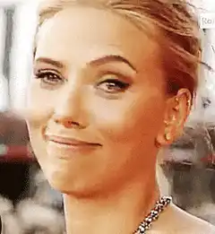 Scarlett Johansson smirking