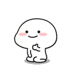 cute white blob giving thumbs up