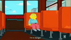 Ralph Wiggum I'm in danger bus