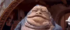 Jabba the Hutt looking smug