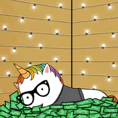 Unicorn buried in money