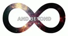 Infinity symbol with galaxy background