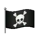 Waving pirate flag emoji