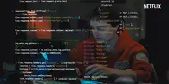 Eleven typing code in Stranger Things