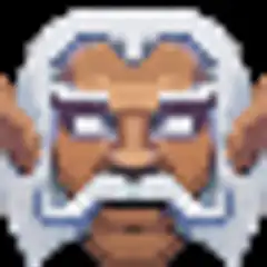Pixel Art Old Man Lightning Flash