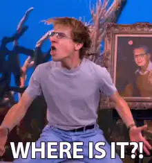 Where is it?! confused man
