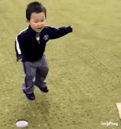Toddler tantrum on putting green