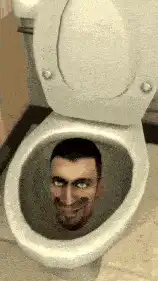 Man popping out of toilet