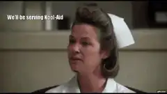 Nurse serving Kool-Aid