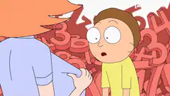 Summer and Morty surrounded by red numbers