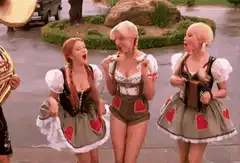 The Heartstopper Sisters singing in the rain