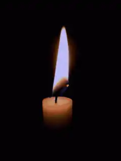 candle flame blown out