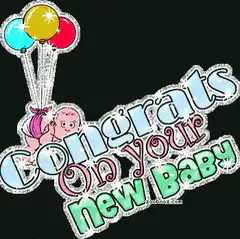 Congrats on your new baby with balloons