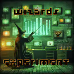 Wizard conducting experiment in lab