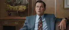 Leonardo DiCaprio confused and talking
