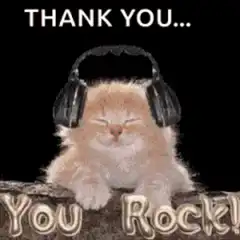 Cute kitten with headphones you rock
