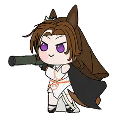 Chibi horse girl with cannon