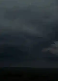 Lightning bolt strikes ground