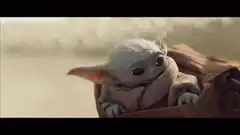 Baby Yoda sneezing